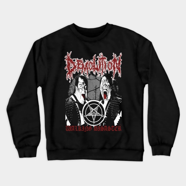 "DEMOLITION (black metal)" Crewneck Sweatshirt by joeyjamesartworx